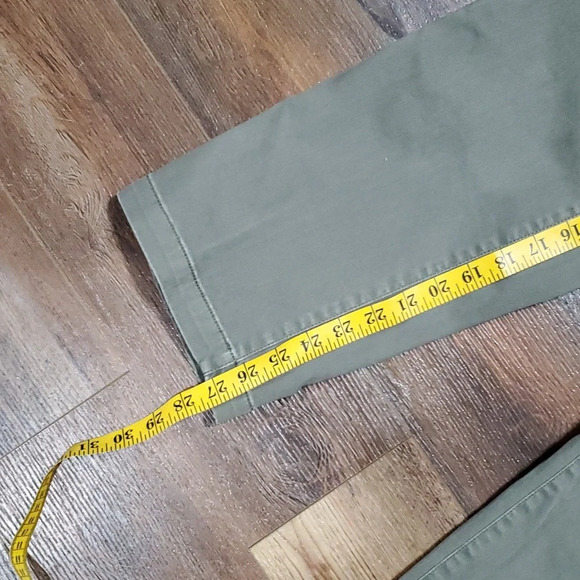 Madewell army green high waist denim Chino euc big pockets - Picture 3 of 9